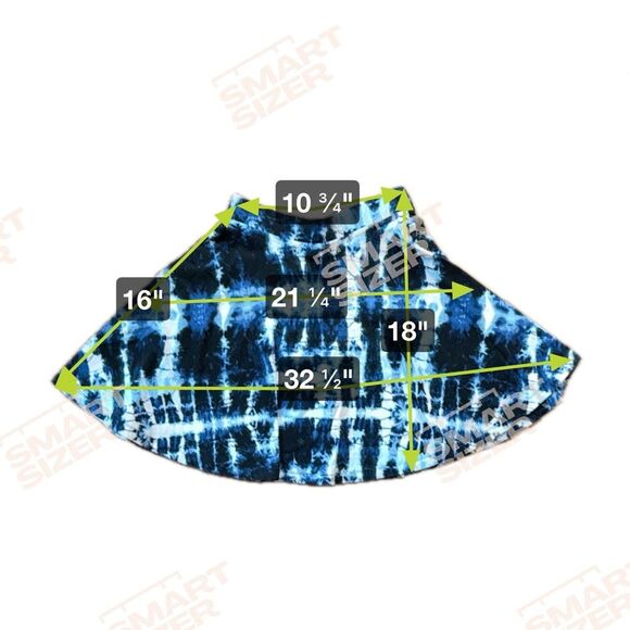 Charlotte Russe Blue Black Tye Dye Skater Skirt Women’s Size S - Picture 4 of 4